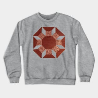 Quilt Pattern Castle in Red Crewneck Sweatshirt